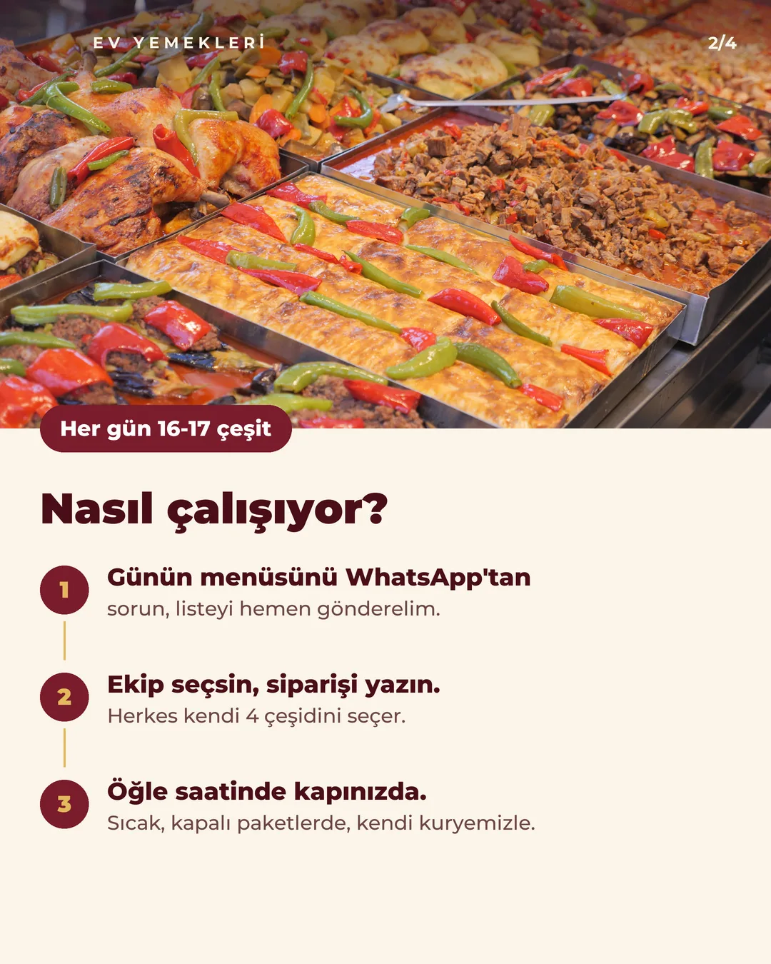 Ev Yemekleri İşletmesi, işyerine öğle yemeği gönderisi 2